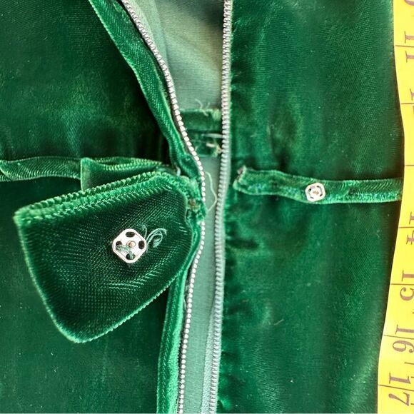 Vintage Green Velvet 60’s Maxi Dress Size 10 - Picture 16 of 17
